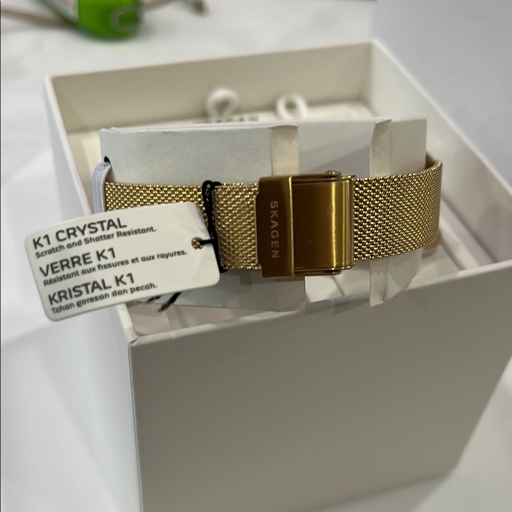 SKAGEN DENMARK ANALOG GRENEN LILLE Mesh Watch Pendant PEARL BRAND NEW 16mm - Picture 4 of 5